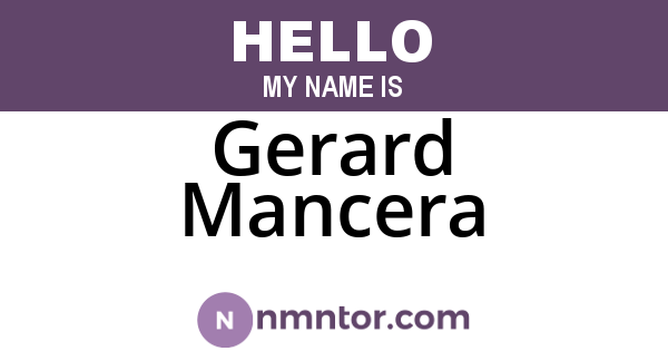 Gerard Mancera