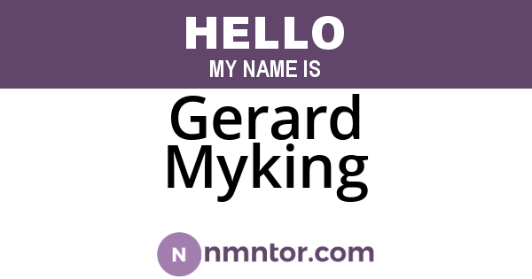 Gerard Myking