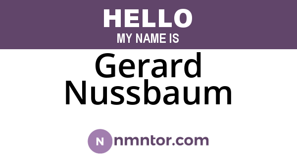 Gerard Nussbaum