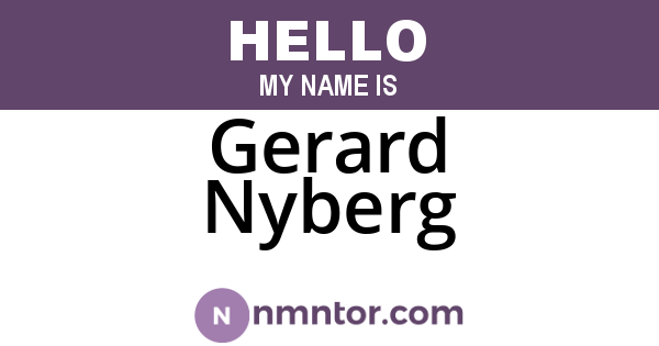 Gerard Nyberg