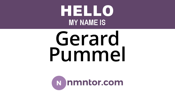 Gerard Pummel
