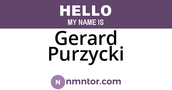 Gerard Purzycki