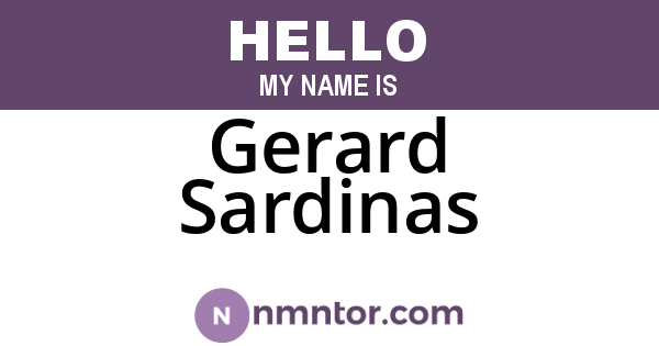 Gerard Sardinas