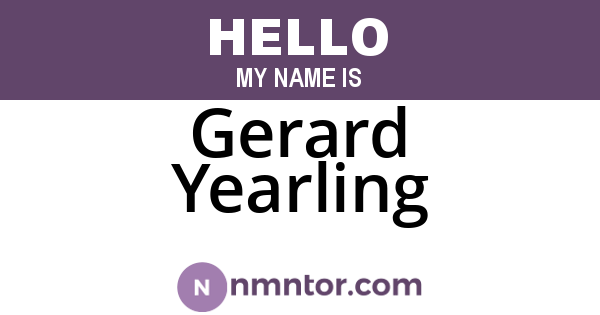 Gerard Yearling