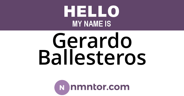 Gerardo Ballesteros