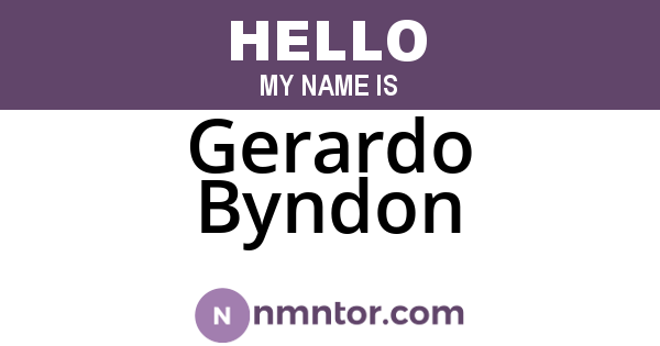 Gerardo Byndon