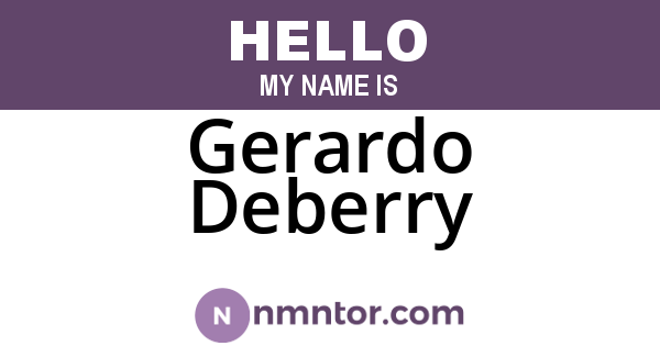 Gerardo Deberry