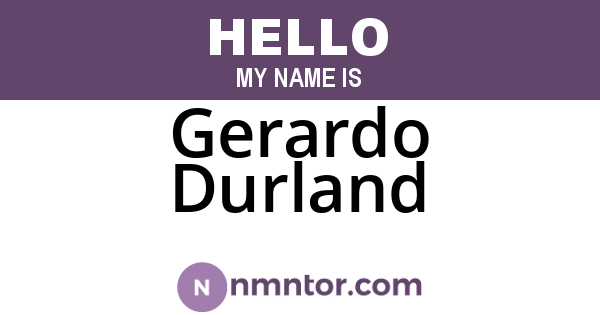 Gerardo Durland
