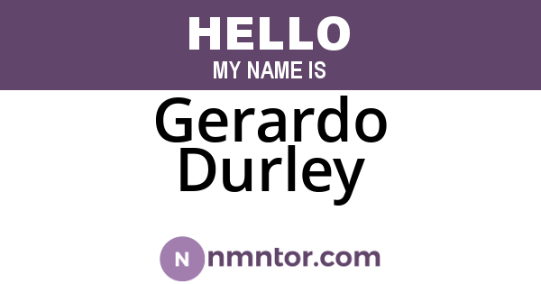 Gerardo Durley