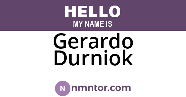 Gerardo Durniok