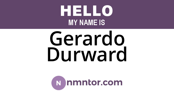 Gerardo Durward