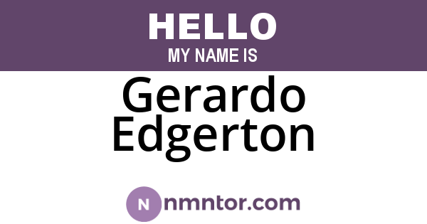 Gerardo Edgerton