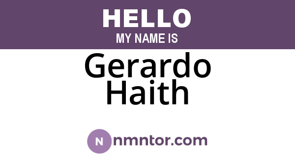 Gerardo Haith