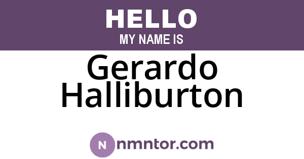 Gerardo Halliburton