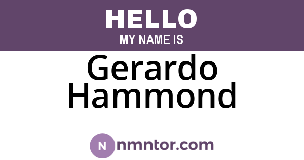 Gerardo Hammond