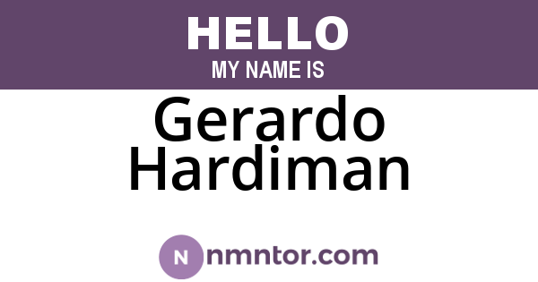 Gerardo Hardiman
