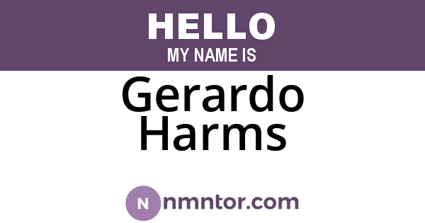 Gerardo Harms