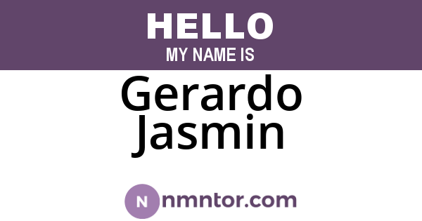Gerardo Jasmin