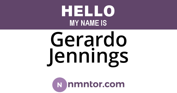 Gerardo Jennings