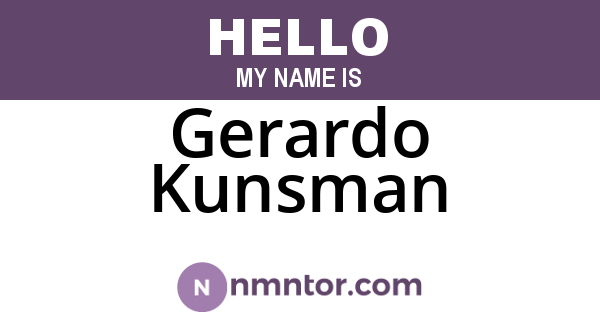 Gerardo Kunsman