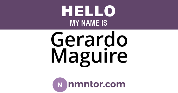Gerardo Maguire