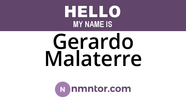 Gerardo Malaterre