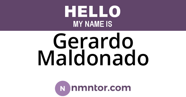 Gerardo Maldonado