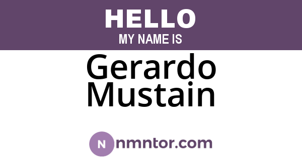 Gerardo Mustain