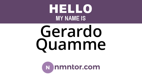 Gerardo Quamme