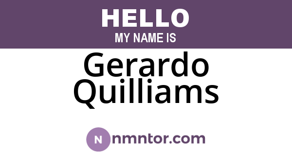 Gerardo Quilliams