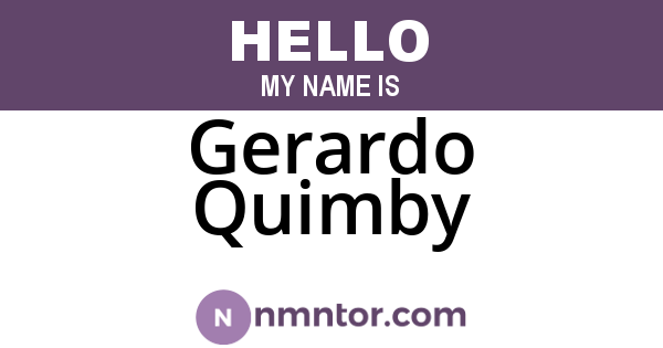 Gerardo Quimby