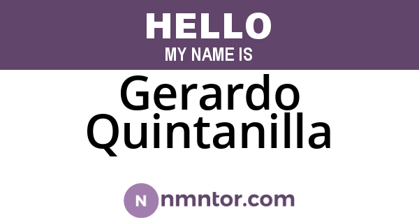 Gerardo Quintanilla