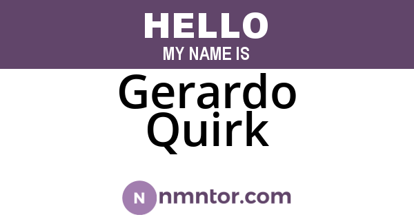 Gerardo Quirk