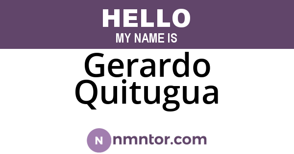 Gerardo Quitugua