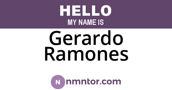 Gerardo Ramones