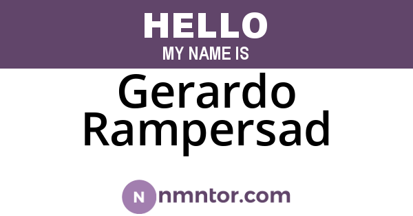 Gerardo Rampersad