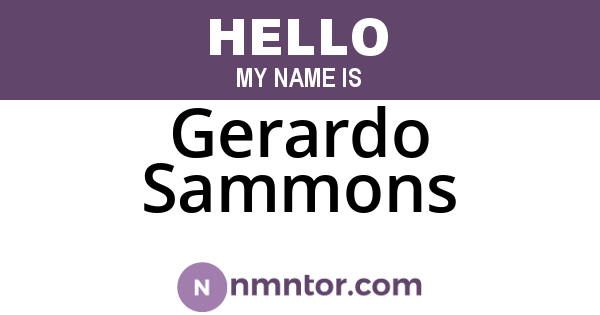Gerardo Sammons