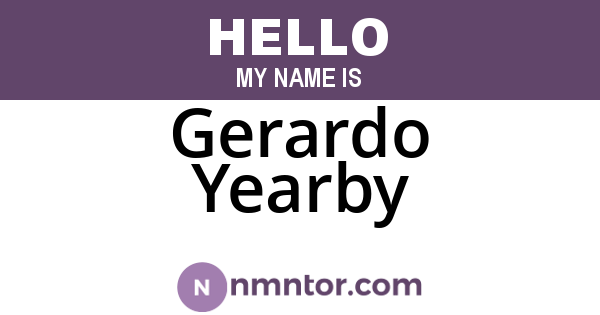 Gerardo Yearby