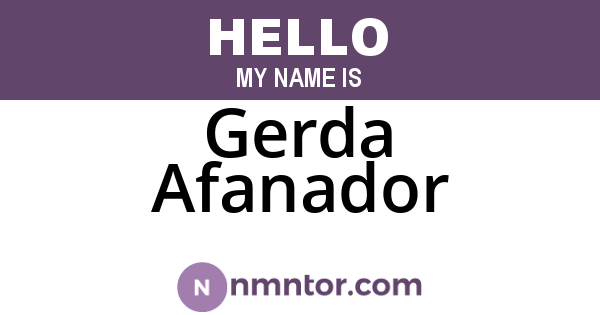 Gerda Afanador