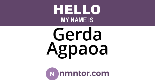 Gerda Agpaoa