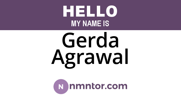 Gerda Agrawal