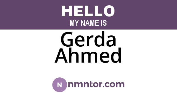 Gerda Ahmed