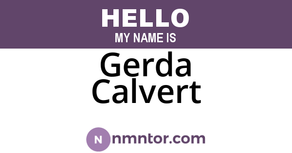 Gerda Calvert