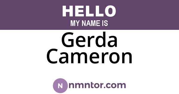 Gerda Cameron