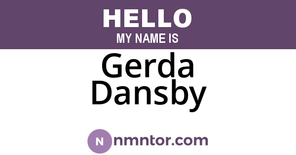 Gerda Dansby
