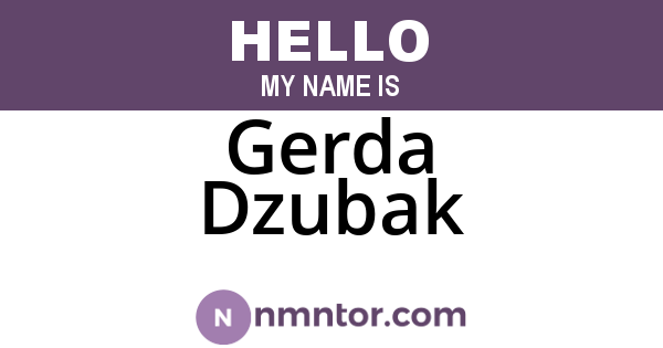 Gerda Dzubak