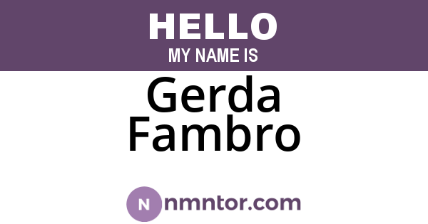 Gerda Fambro