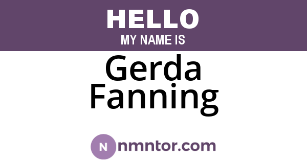 Gerda Fanning