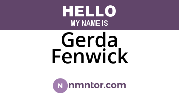 Gerda Fenwick