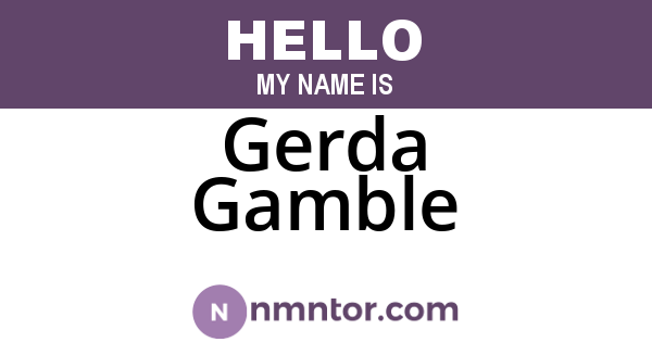 Gerda Gamble
